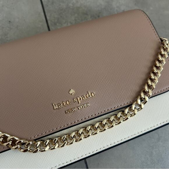 NEW Kate Spade Madison Mini Flap Crossbody toasted hazelnut multi - Picture 5 of 12